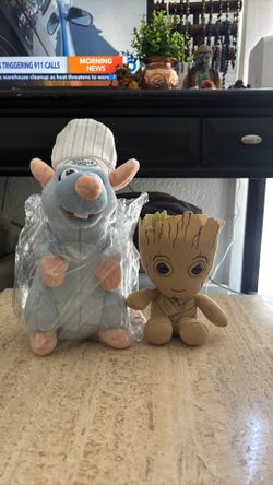 Disneyland Plush Toys Groot and Ratatouille Disney Merchandise