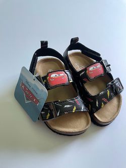 Toddler 5 Disney Pixar Cars Lightning McQueen Adjustable Cork Footbed Sandals