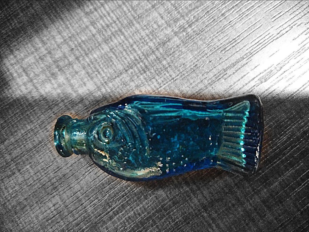 Vintage D.Fischs bitter fish bottle 