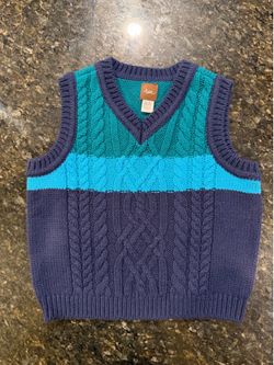 Tea Collection Baby Boy 12-18 Months Knit Sweater Vest