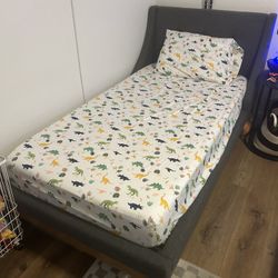 Two Twin Upholstered Beds
