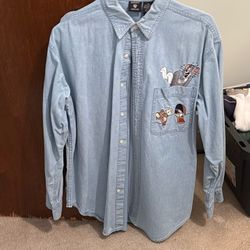 Denim Shirt With Sylvester The CAT