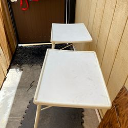 White TV trays X 2