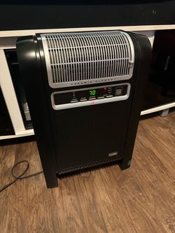 Lasko 25" 1500W Ceramic Space Heater with lonizer and Remote, Black, 760000,