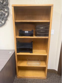 5-Shelf Wood Bookcase