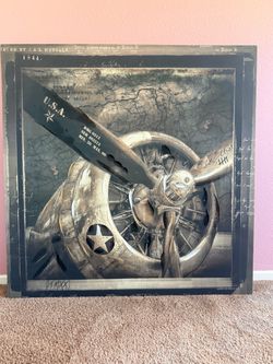 Canvas Painting/Print Vintage Airplane