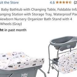 Baby Joy Bathtub With A Changing Table 