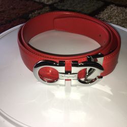 RED BELTS SILVER BUCKLE 
