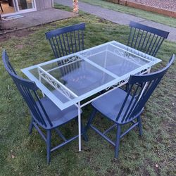 Glass Table Set With Chairs 