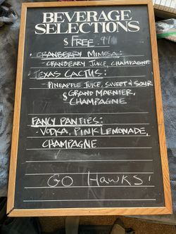  Beverage Selections Chalkboard