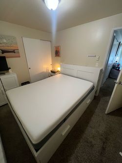 IKEA Brimnes Queen Bed Frame with Storage