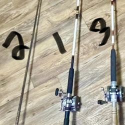 5 Fresh/Salt Water Fishing Rods/Reels Combo 