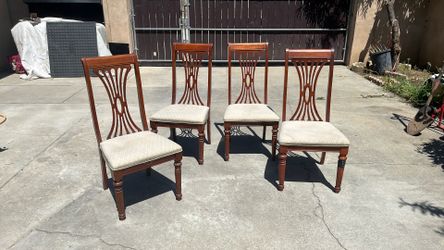 Real solid, wood dining chairs