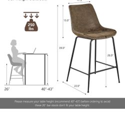 Faux Leather Bar Stool