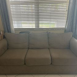 Tan Queen-size Pullout Couch