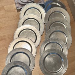 Set of 12 Silver Chargers