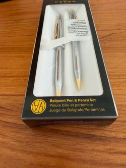 24 karat gold plated NEW SEALED BOX Cross pen and pencil set