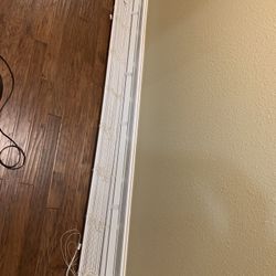 Large Blind. roughly 93 inches long. 2 inches deep. 57 inches hang