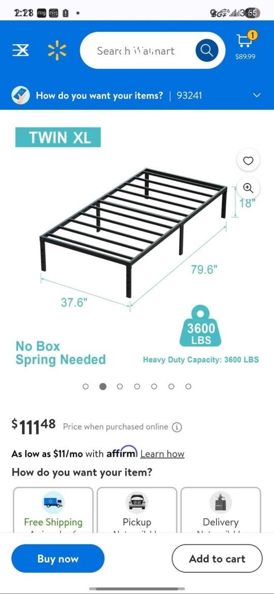 18" twin XL size metal platform bed frame
New in the box
2 available
$85 each
Hablo Español