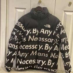 FW15 Supreme x The North Face By Any Means Nessasary Nuptse Jacket Black