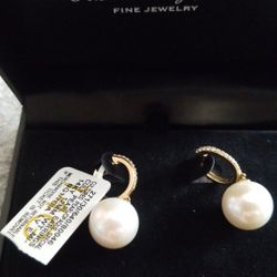  Diamond and Pearl earrings