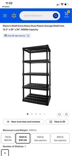 Black shelves