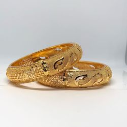 22k Gold Plated Bangles Size 2-4 2-6 2-8 Available 
