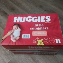 Huggies Little Snugglers Diapers For Sale (1 Box With 76 Diapers)