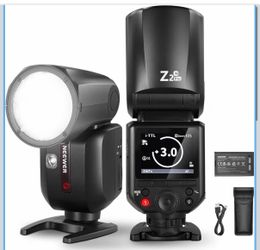 NEEWER Z2PRO-N 2.4G TTL Round Head Flash Speedlite Compatible with Nikon, Wireless Compatible with Godox, 76Ws 1/8000s HSS, Upgraded UI, TTL/M TCM Swi