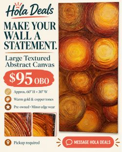 Large Textured Abstract Canvas Wall Art