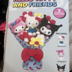 🎀 Hello Kitty, Kuromi & My Melody Plush Bouquet – Brand New / Unopened 💐