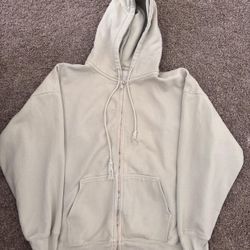 Light Sage Green Oversized Zip Up