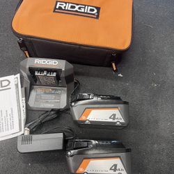 18V Lithium-Ion (2) 4.0 Ah Battery Starter Kit with Charger and Bag