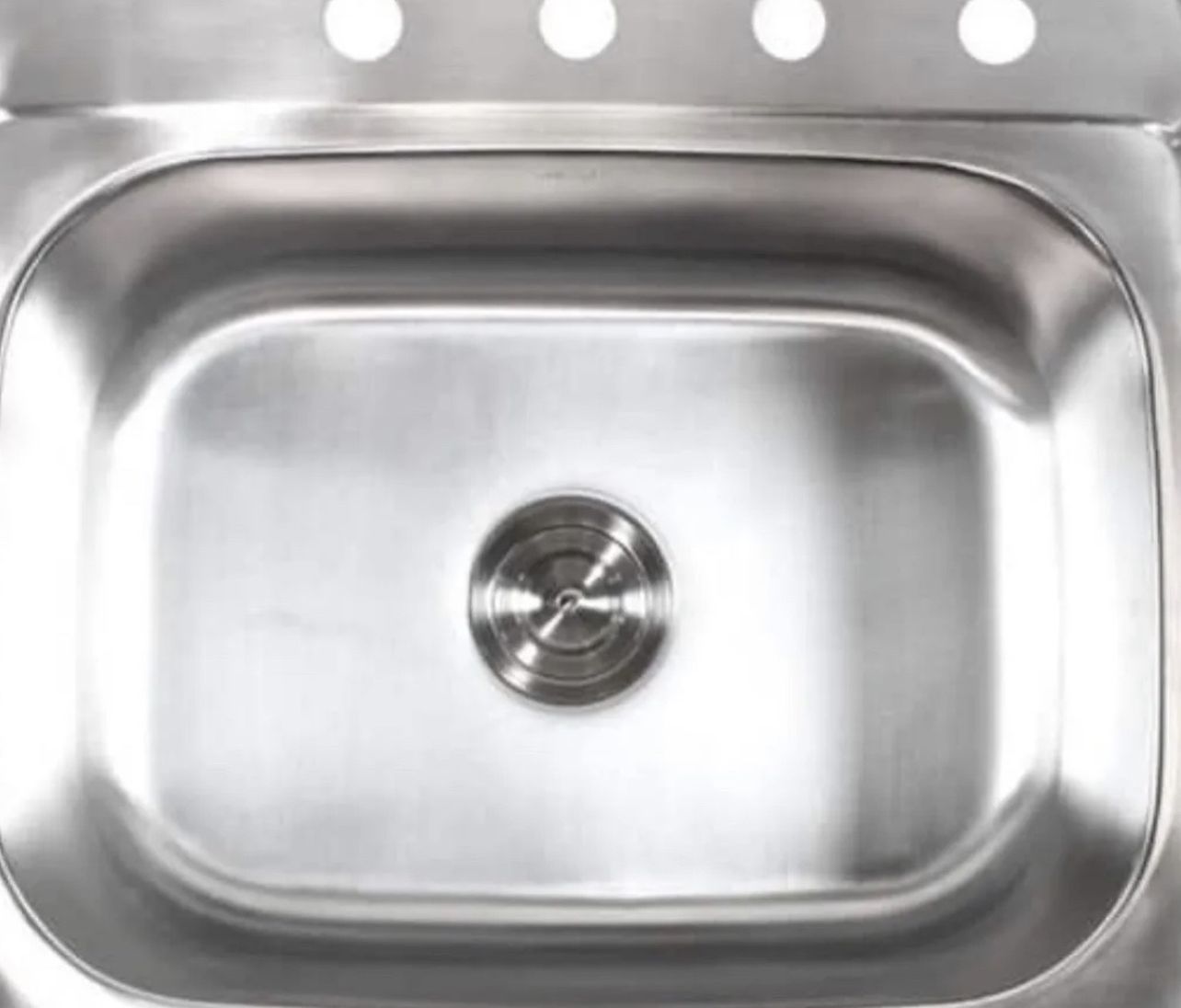 eModernDecor Top Mount Drop-In 25 in x 22 in x 9 in 4-Faucet Kitchen Sink
