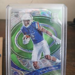 🔥 2022 Panini Chronicles SPECTRA PRIZM GREEN SCOPE KHALIL SHAKIR RC ROOKIE