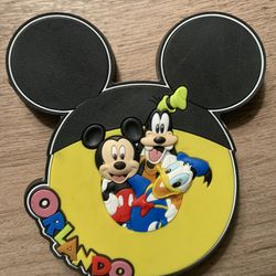 Disney Orlando Mickey Mouse Goofy Donald Duck Souvenir Magnet 