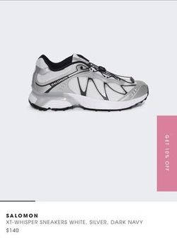 Salomon XT-Whisper White Silver Dark Navy Women’s Size 8 / Men Size 7