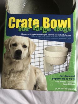Crate bowl for animal crate