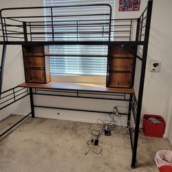 Loft Bed With Desk And Shelves