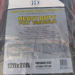 12x20ft Heavy Duty Grey Tarp New $35