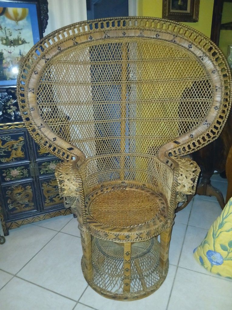 Vintage 1970's Peacock Chair