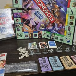 Star Wars The Clone Wars Monopoly Board Game 2008 Complete Parker Brothers Kids Movie cartoon Retro