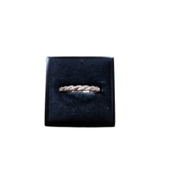 Size 6.25 Rose Gold Toned Textured Twist Ring