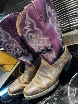 Justin Western Boots, Size 13 D, Yes, Purple! Sweet $98