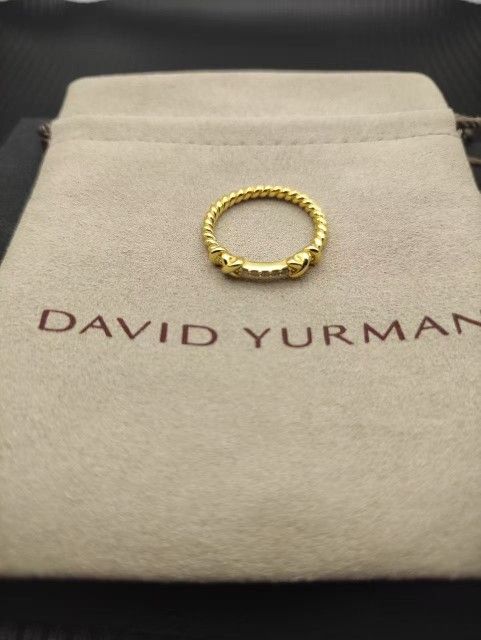 David Yurman gold wire edging ring.