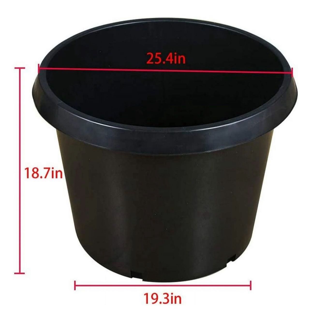 25 Gallons Heavy Duty Premium Plastic Nursery Plant Container Garden Planter Pot