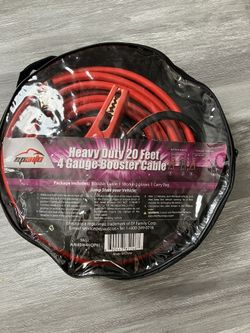 EPAuto 4 Gauge x 20 Ft 500A Heavy Duty Booster Jumper Cables