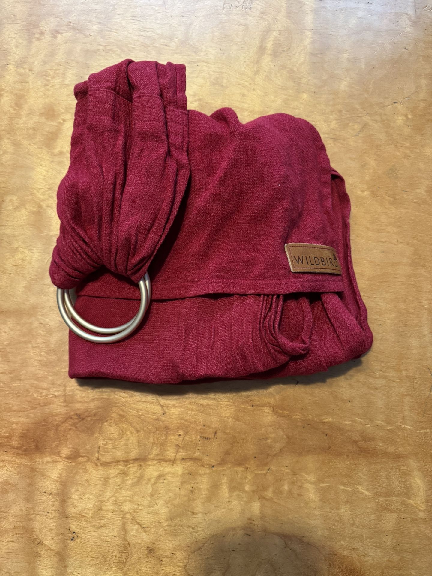Red WildBird Linen Ring Baby Sling