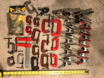 Clamps (40) used and new..US and foreign