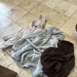 Robe, Winter Coat & Bear Fuzz Hoodie  & Winter Boots